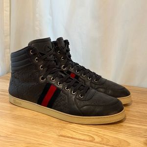 Gucci leather high tops 12